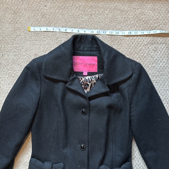 Betsey Johnson Black Wool Coat - Picture 2 of 10